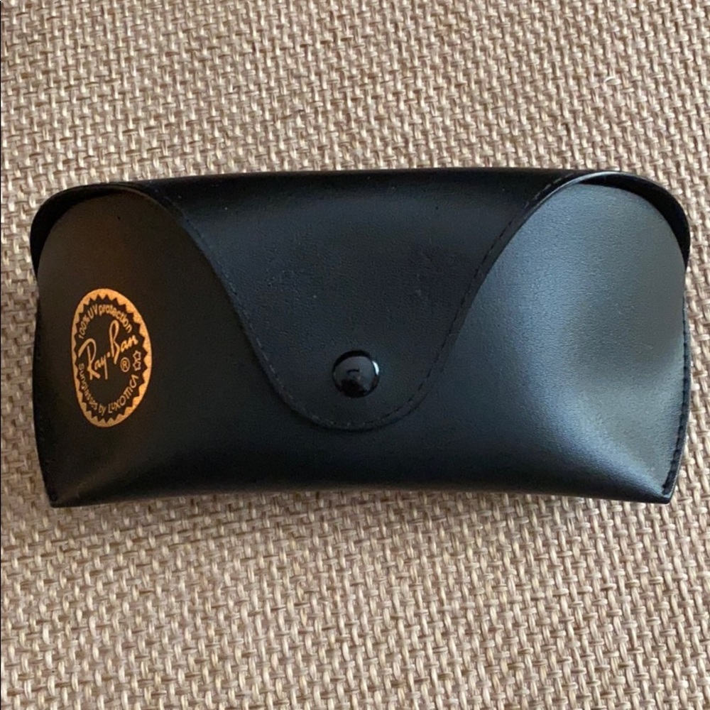 RAY BAN Black Leather Sunglass Case
